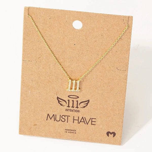 Angel Number Pendant Necklace