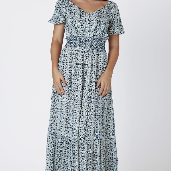 Melody Smocked Waist Maxi Dress
