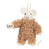 Mouse In Fuzzy PJ's Ornament
