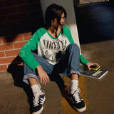 Nirvana Nevermind Crop Long Sleeve Raglan