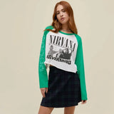 Nirvana Nevermind Crop Long Sleeve Raglan