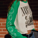 Nirvana Nevermind Crop Long Sleeve Raglan