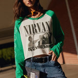 Nirvana Nevermind Crop Long Sleeve Raglan