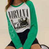 Nirvana Nevermind Crop Long Sleeve Raglan
