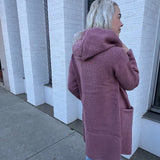 Gabby Hooded Boucle Coatigan