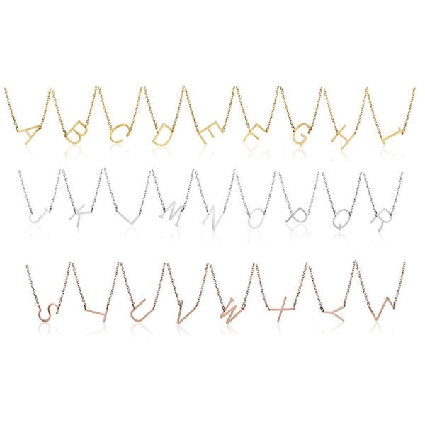 Asymmetrical Initial Necklace