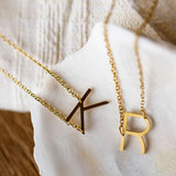 Asymmetrical Initial Necklace