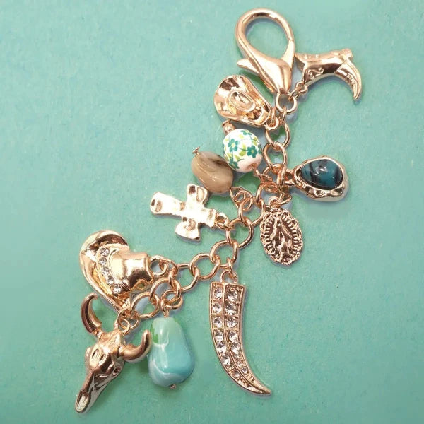 Western Porcelain Bag Charm
