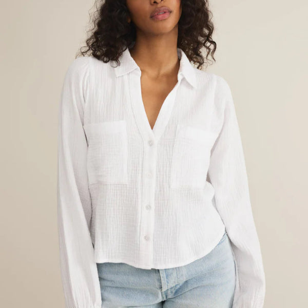 Campo Button Up Gauze Top