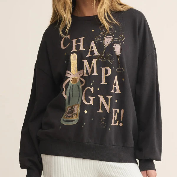 Celebrate Sunday Champagne Sweatshirt