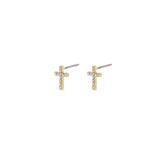 Clara Crystal Cross Earrings