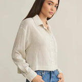 Del Mar Cotton Gauze Striped Shirt