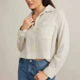 Del Mar Cotton Gauze Striped Shirt