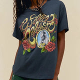 Willie Nelson Rose Frame BF Tee