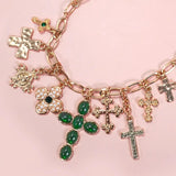 Multi Cross Charm Necklace