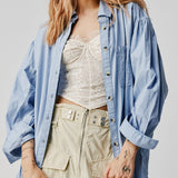 Happy Hour Solid Poplin Top