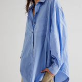 Happy Hour Solid Poplin Top