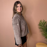 Adelyn Faux Fur Embellished Jacket