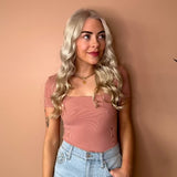 Stacy Rib Short Sleeve Bodysuit