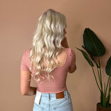 Stacy Rib Short Sleeve Bodysuit