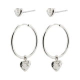 Jayla Heart Earring Set