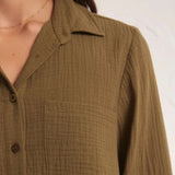 Kaili Gauze Button Up