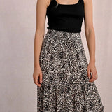 Lexy Leopard Long Skirt
