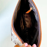 Cowhide Aztec Makeup Bag