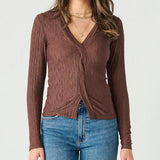 Nissa Textured Twist Front Top