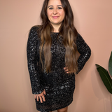 Open Back Sequin Dress