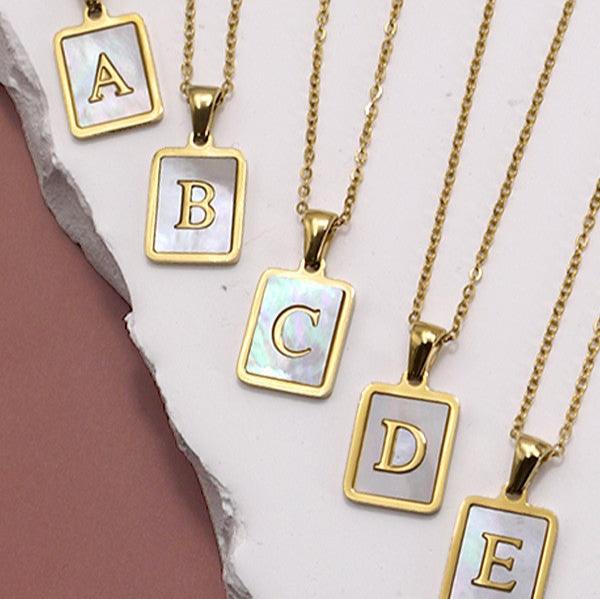 Josslyn Pearl Initial Necklace
