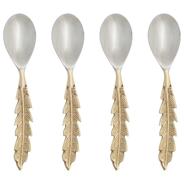 Plume Gold Spoons Set/4