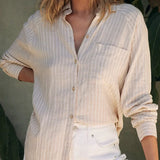 Perfect Linen Stripe Top