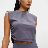 Ruched Sleeveless Top