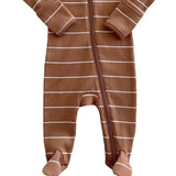 Organic Ribbed Zip Footie