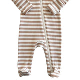 Organic Ribbed Zip Footie