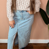 Midi Denim Skirt