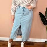 Midi Denim Skirt