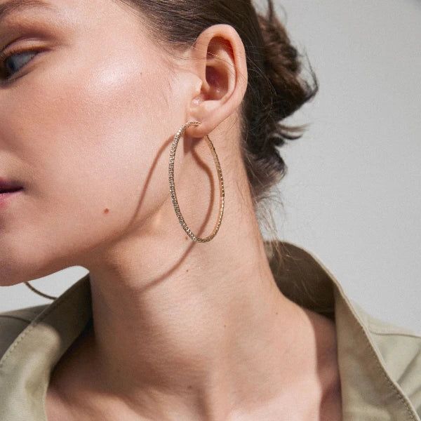 Sidney Crystal Hoop Earrings