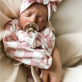 Checkerboard Organic Gown