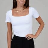 Stacy S/S Square Neck Bodysuit