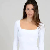 Stacy Crop Square Neck Top