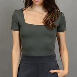 Stacy S/S Square Neck Bodysuit
