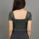 Stacy S/S Square Neck Bodysuit