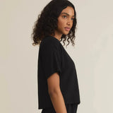 Sway Textured Slub Cropped Tee