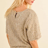Tania Sequin Top