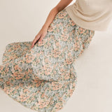 Green Thumbs Pleated Midi Skirt