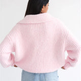 1/2 Zip Trucker Neck Sweater