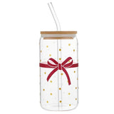 Red Bow Glass Tumbler