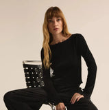 Veronica Pleated Boat Neck Top